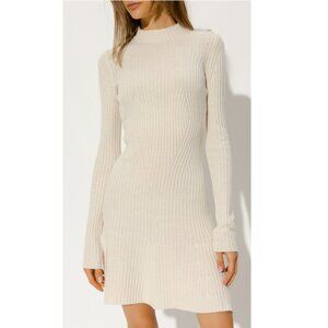 Proenza Schouler White Label Plaited Ribbed Knit Sweater Dress